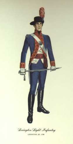 Light Infantry Uniform circa 1789 - Lexington Light Infantry, Lexington Ky 1789
