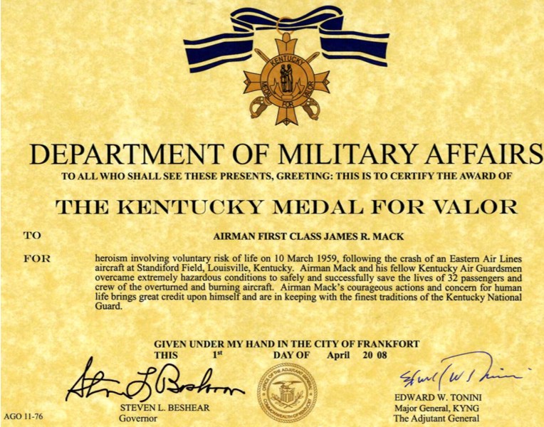 A1C Mack's Valor Citation